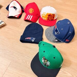 Assorted Sports Team Caps and Beanies